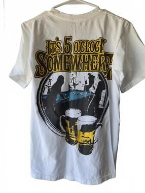 VINTAGE Y2K ALAN JACKSON IT'S 5 O'CLOCK SOMEWHERE COUNTRY MUSIC T SHIRT MEDIUM